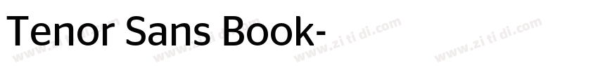 Tenor Sans Book字体转换